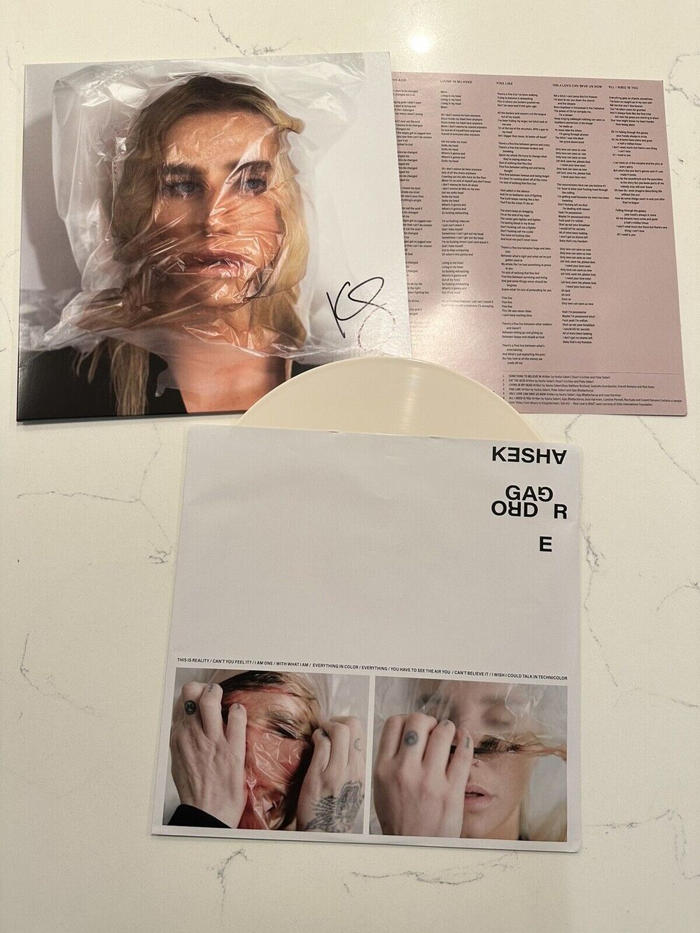 Signed Kesha Gag Order Bone White Vinyl LP Autographed